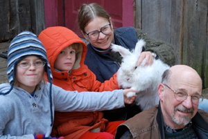 Jill Horton-Lyons and Jim Lyons with guests Calla and Larkin