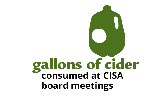 Twelve gallons of cider consumed at CISA board meetings