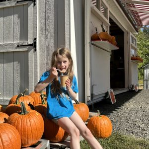 Cider slushies and pumpkins